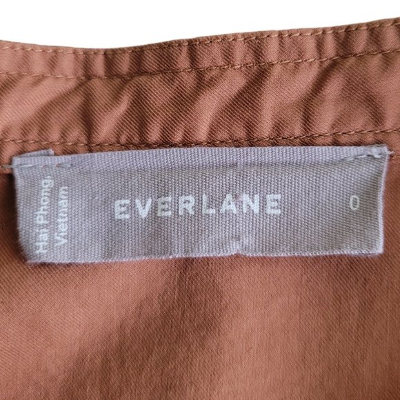 Everlane The Silky Cotton Split-Neck Blouse in 0 | 100% Cotton | Spring | Office - Picture 14 of 15